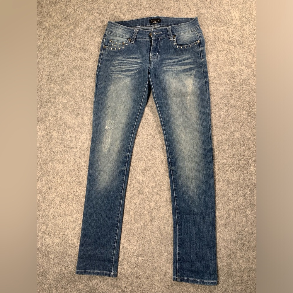 UK2LA Denim Jeans with Stitch Detail